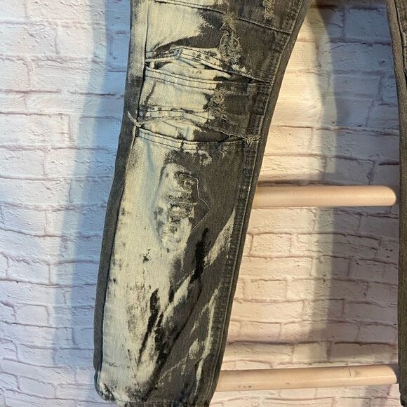 💝 3/$75 GS-115 Distressed Youth Gray Denim Pants - Picture 3 of 11
